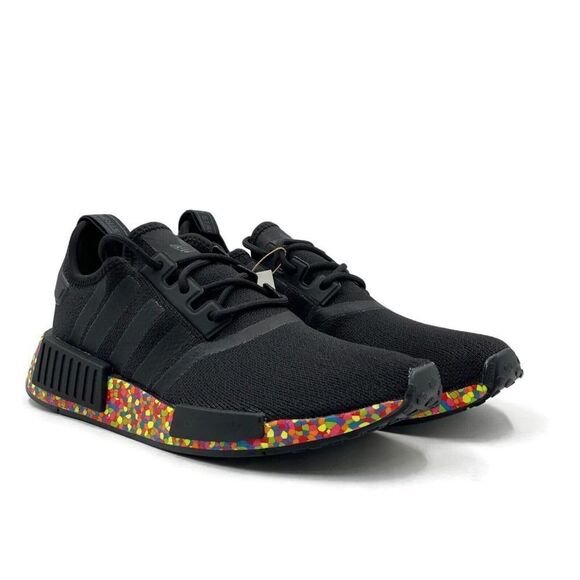 Adidas NMD R1 Men Sz 11 Casual Running Shoe Black Multicolor Trainer Sneaker NEW - Picture 3 of 11